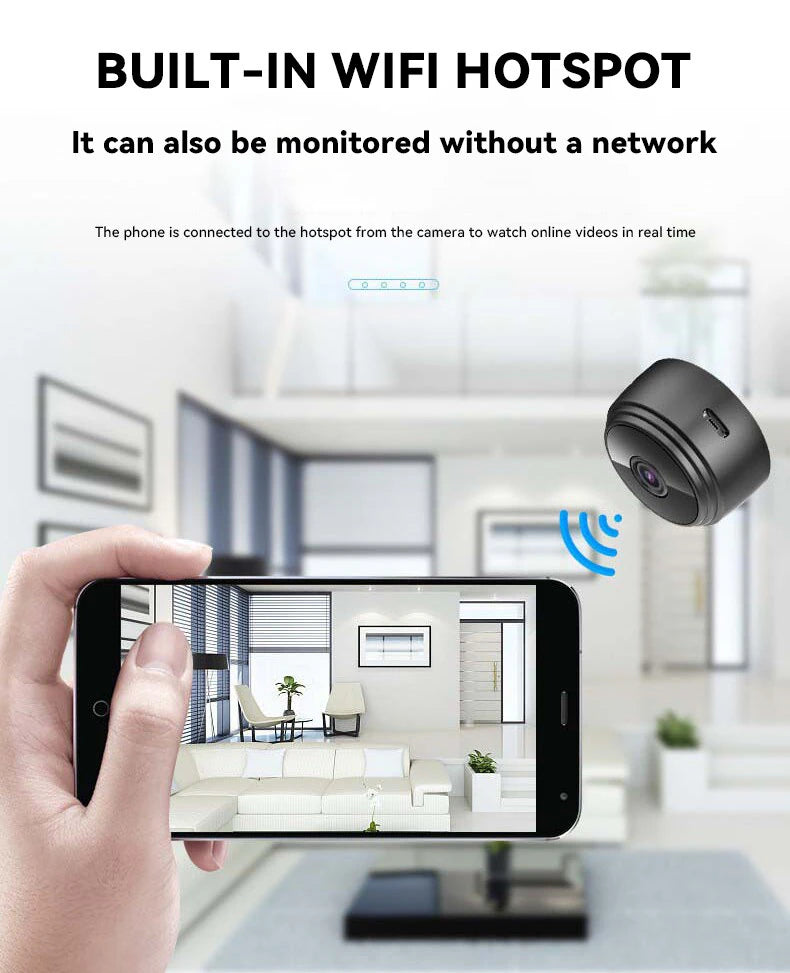 WiFi Mini Camera HD 1080p Wireless Video Recorder Voice Recorder Security Monitoring Camera